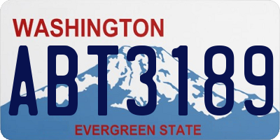 WA license plate ABT3189