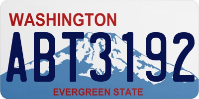 WA license plate ABT3192