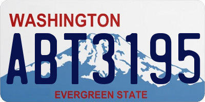WA license plate ABT3195
