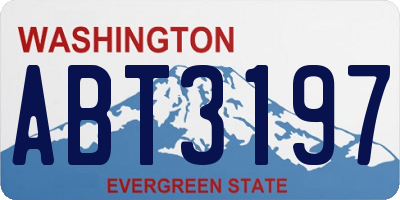 WA license plate ABT3197