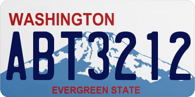 WA license plate ABT3212