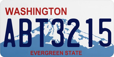 WA license plate ABT3215