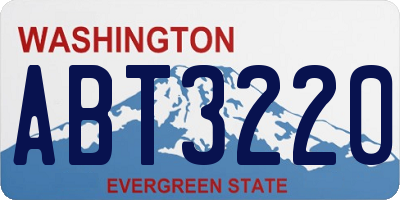 WA license plate ABT3220