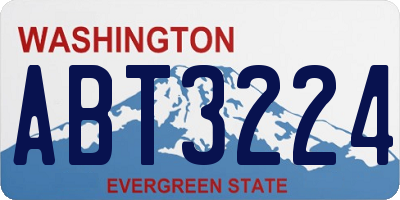 WA license plate ABT3224