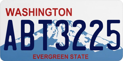 WA license plate ABT3225