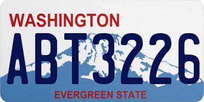 WA license plate ABT3226