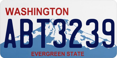 WA license plate ABT3239