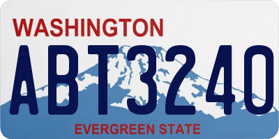 WA license plate ABT3240