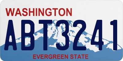 WA license plate ABT3241
