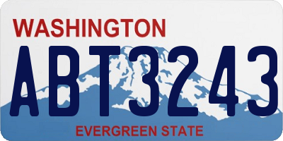 WA license plate ABT3243