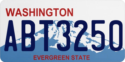 WA license plate ABT3250