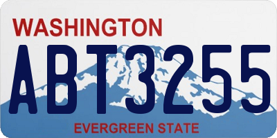 WA license plate ABT3255