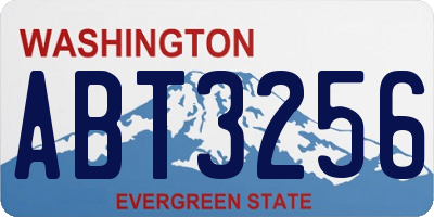 WA license plate ABT3256