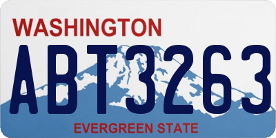 WA license plate ABT3263