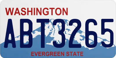 WA license plate ABT3265