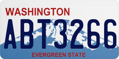 WA license plate ABT3266