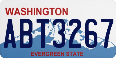 WA license plate ABT3267