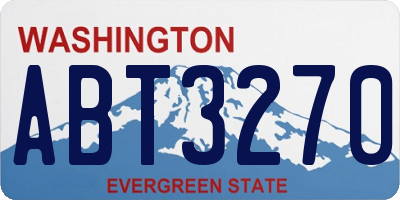 WA license plate ABT3270