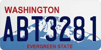 WA license plate ABT3281