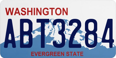 WA license plate ABT3284