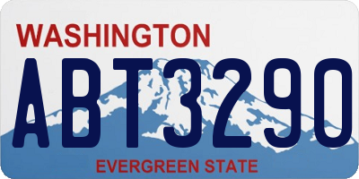 WA license plate ABT3290