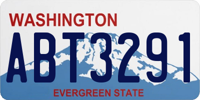 WA license plate ABT3291