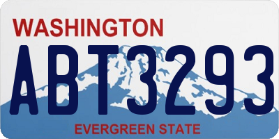 WA license plate ABT3293