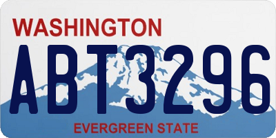 WA license plate ABT3296