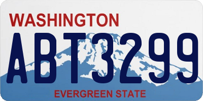 WA license plate ABT3299