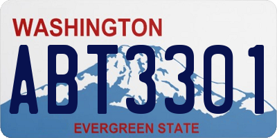 WA license plate ABT3301