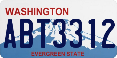 WA license plate ABT3312