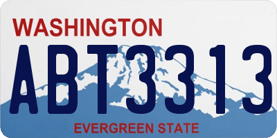 WA license plate ABT3313