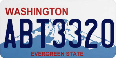 WA license plate ABT3320