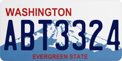 WA license plate ABT3324