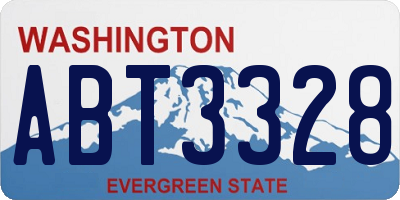 WA license plate ABT3328