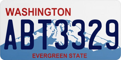 WA license plate ABT3329