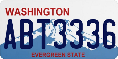 WA license plate ABT3336