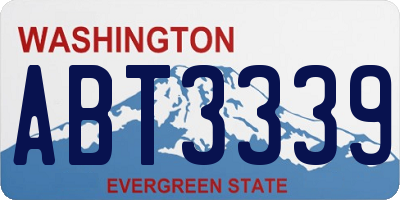 WA license plate ABT3339
