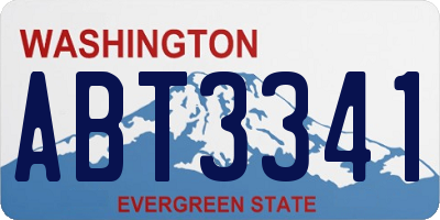WA license plate ABT3341