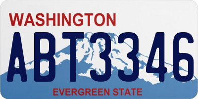 WA license plate ABT3346
