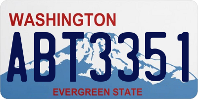 WA license plate ABT3351
