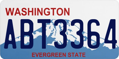 WA license plate ABT3364