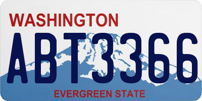 WA license plate ABT3366