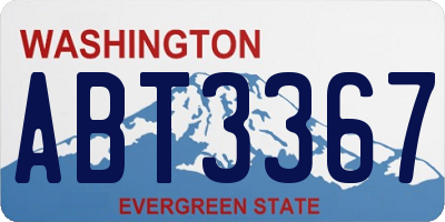 WA license plate ABT3367