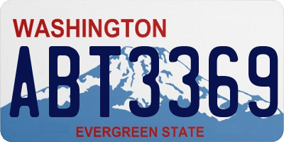 WA license plate ABT3369