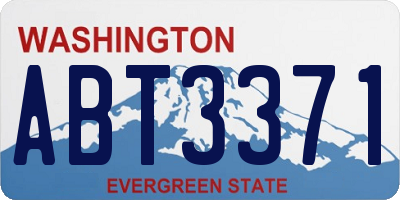 WA license plate ABT3371