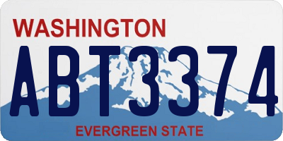 WA license plate ABT3374