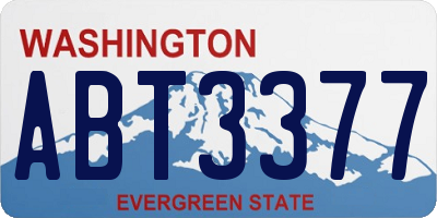 WA license plate ABT3377