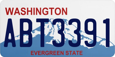 WA license plate ABT3391
