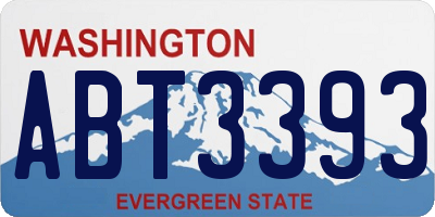 WA license plate ABT3393